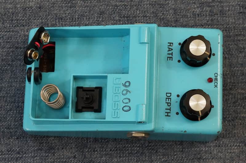 1980 Boss CE-2 Chorus. Silver screw, long dash, black label. Made