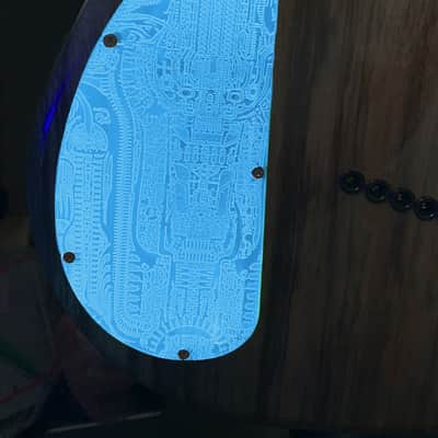 Forbidden Engravings Kiesel Cavity Cover Backplate - Giger FLOURESCENT SKY BLUE Edition image 3