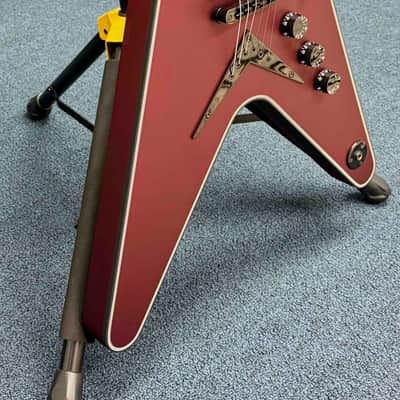 Dean Guitars - USA - AAA - V - 2022 NAMM Prototype - Metallic Red Satin Finish - Mahogany Body - Maple Neck and Fretboard - DMT USA Pickups - Black Hardware - OHSC - Call for Best Price !!! image 2