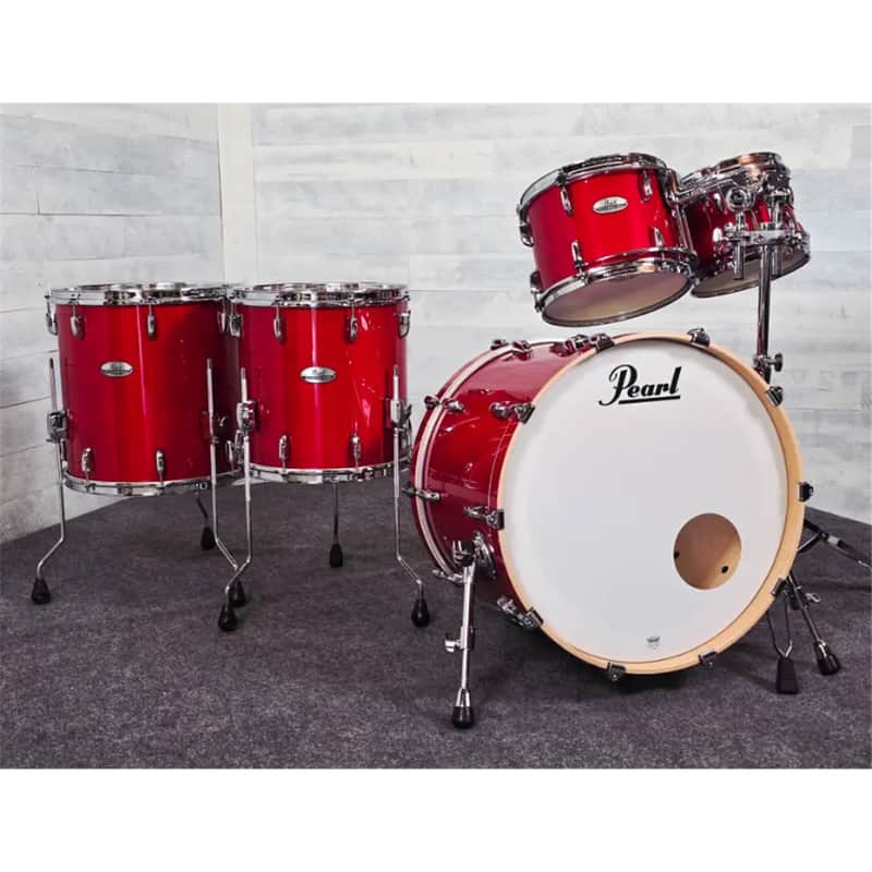Used Pearl Professional Maple 5pc Drum Set Sequoia Red - Very Good image 1