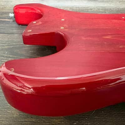 90s Charvel CST-060-SSH Stratocaster Body Ash See-throw Red/Plate Made in Japan image 15