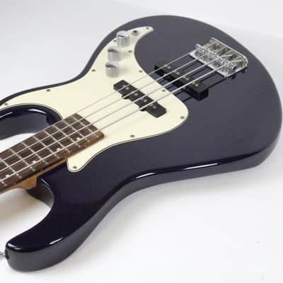 Early 2000's Silvertone Midnight Purple Indigo Jazz Bass J-Style Bass ~Rosewood Fretboard~ image 13