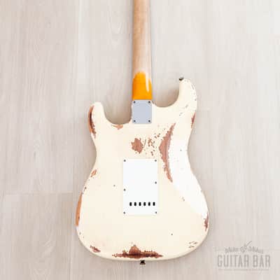 2023 Fender Custom Shop 1961 Stratocaster Heavy Relic Olympic White w/ Case, CoA image 3