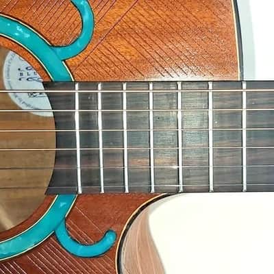 Acoustic Guitar Handmade by Blueberry, 6 String wood Pan God of the Wild Guitar, Custom Handcrafted Wooden Guitar, Grand Concert Guitar image 6