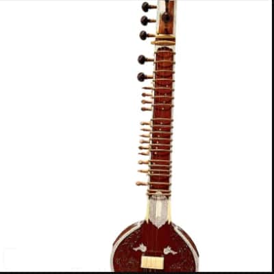 Sitar Indian Brown Sitar 7 Main String 13 Vibration With Bag Musical Instruments Gift For Professional Player and Beginners, Indian sitar image 1