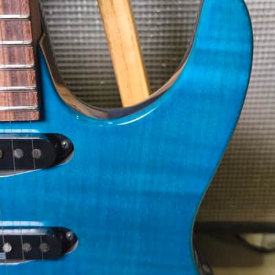 Signed Ibanez MM1-TAB Martin Miller Signature with Roasted Maple Neck 2010s - Transparent Aqua Blue Signed by Martin Miller imagen 10