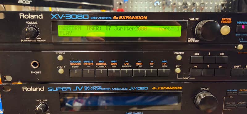 Roland XV-3080 128-Voice Rackmount Synthesizer Module 2000 - 2002 - Black image 1