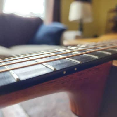 Woodware 1660CE bowl-back electric/acoustic w/LR Baggs pickup + Ovation case - natural image 13