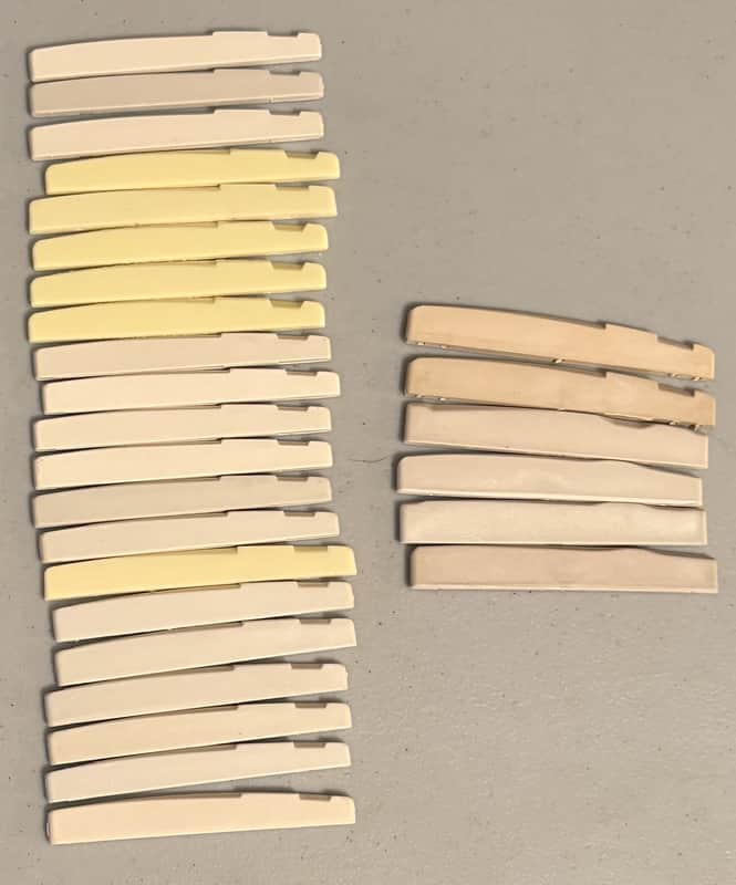 New Old Stock Various Acoustic Guitar Saddle Bundle (27) image 1