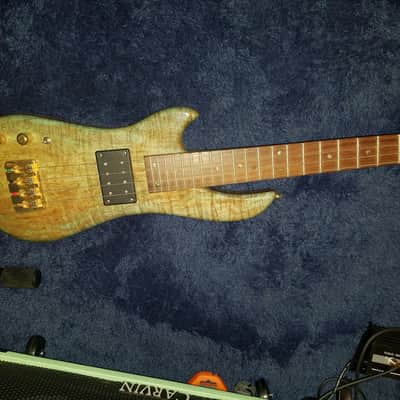 Handmade Lefty Short Scale / Piccolo Bass  2000s Sickly Green image 4
