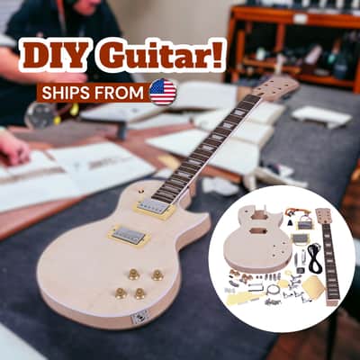 LP Style DIY Electric Guitar Kit Mahogany Body & Neck Build Your Own Gutiar J0Z6 image 1