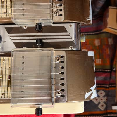 Vintage 1950s National Grand Console Double Neck Lap Steel Guitar White/Black w/ OHSC image 5