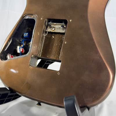 Unbranded Super Strat Style Electric Guitar Body HSS - Custom Snake Skin Finish image 14
