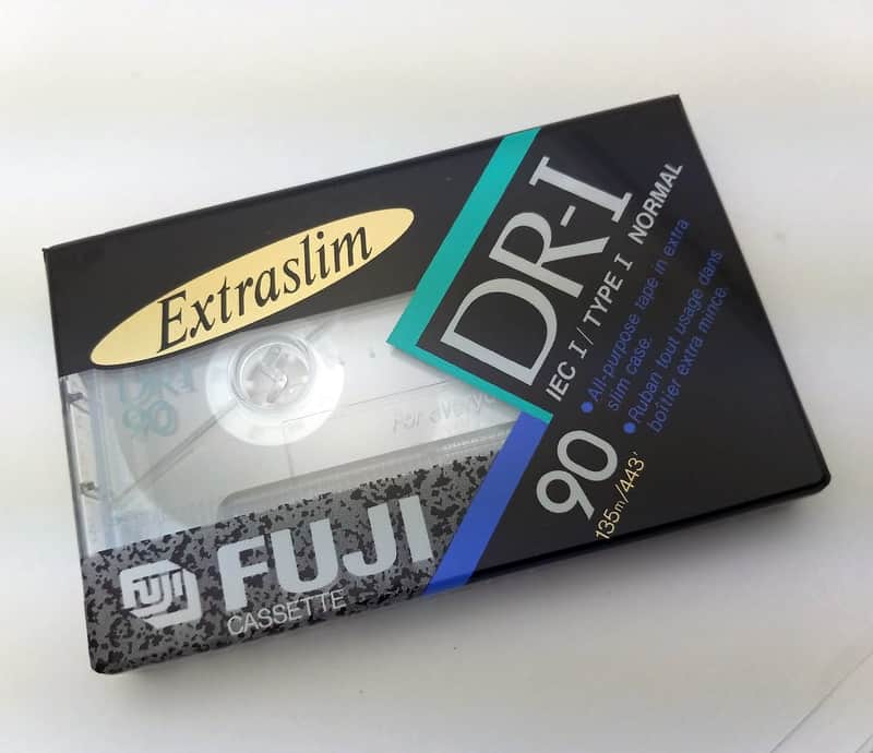 New Sealed Fuji DR-I 90 IEC I / Type I Normal Cassette 90 Minutes Blank Audio Slim Cassette Tape image 1