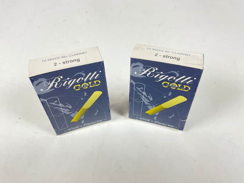 Immagine Clarinet Reed Lot: 2 Boxes Rigotti Gold Blue 2 Strong [58802] - 1