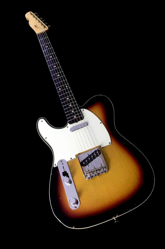 LEFTY! TL62 Vintage Custom Relic USA Double Bound Aged Sunburst Left Tele Guitar Kuwabara 7.7 lb HSC image 1