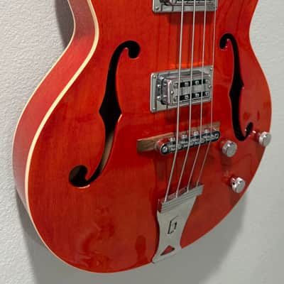2012 Gretsch G5123B | Limited Edition Electromatic Hollowbody Bass | Orange w/ HSC image 4