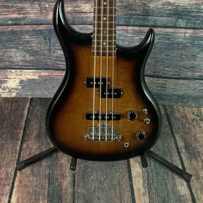 Used Vantage X-99 4 String Electric Bass with Gig Bag- Sunburst image 2