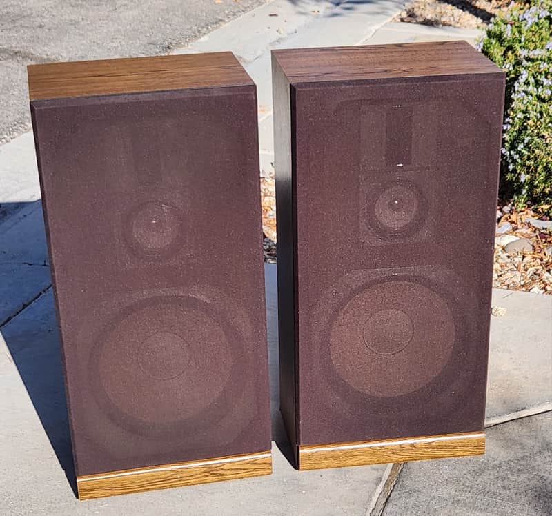 Sansui Sansui S-61U Vintage 3-Way Speaker System Pair 90s  - Walnut veneer image 1