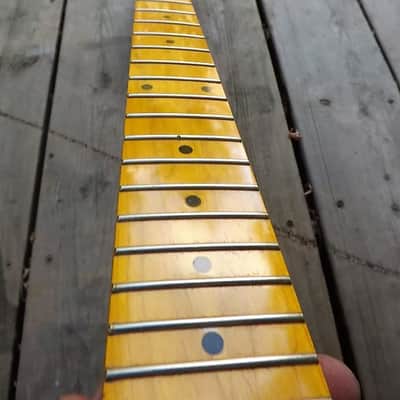 Canadian maple guitar neck  steel frets corian nut strat neck shred neck, fits oem image 11
