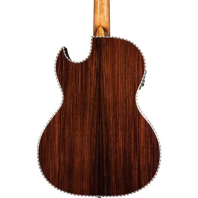 Oscar Schmidt OH32SEQN Quilt Maple Top Okoume Neck 10-String Acoustic-Electric Bajo Quinto w/Deluxe Gig Bag image 2