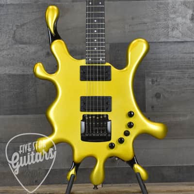 Pre-Owned Big H Design Splatocaster - Metallic Yellow with Hard Shell Case image 24