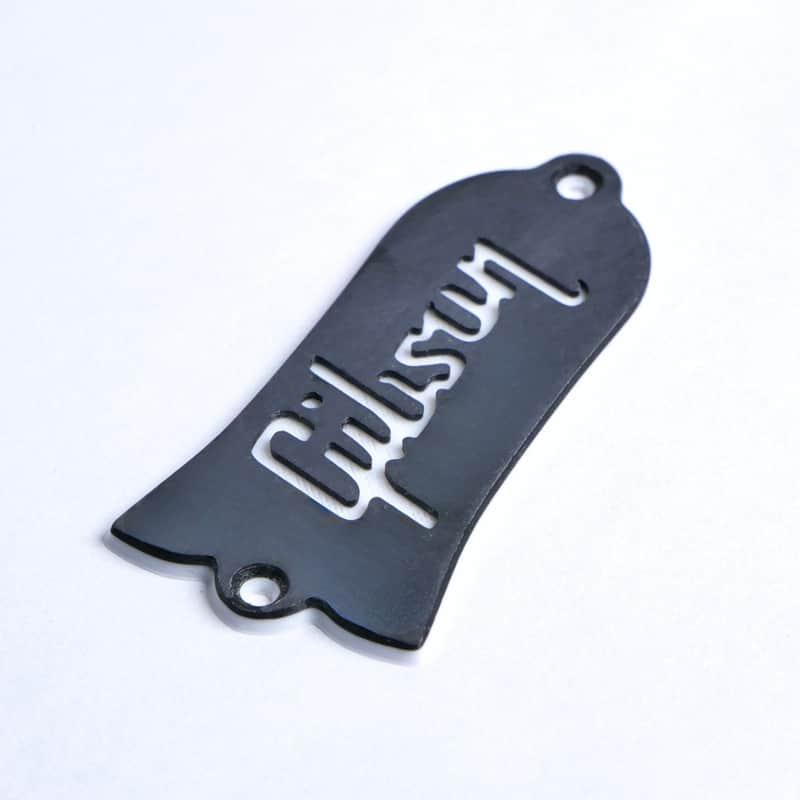 Custom Gibson Les Paul Truss Rod Cover - Gibson Logo (Black & White) image 1