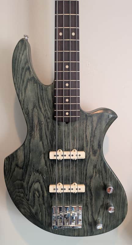 Wide Load Custom Warmoth Z Bass - Transparent Ocean Blue Swamp Ash Body - Roasted Maple Neck - EMG JVX image 1