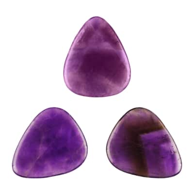 Amethyst Stone Guitar Or Bass Pick - Specialty Handmade Gemstone Exotic Plectrum - 3 Pack New