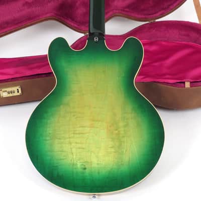 1997 Gibson ES-335 59 Dot Reissue Custom Shop - Rare Green Burst Finish - Figured Top - Custom Order One Off image 5