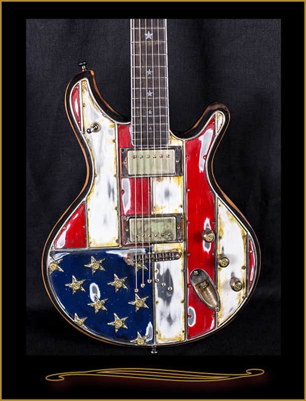 McSwain Guitars Red White and Bullets American Flag SM-1 image 1