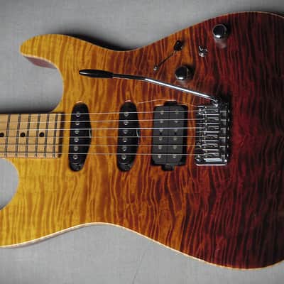 Tom Anderson Guitarworks Drop Top 2022 Fire Wipeout with binding image 1