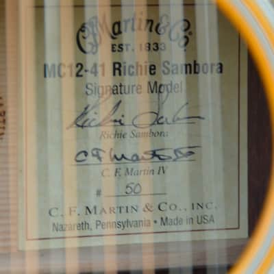 2007 Martin MC12-41 Richie Sambora Sunburst 12-string Madagascar Italian Alpine image 14