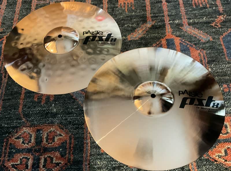 Paiste 14” PST 8 Reflector Medium Hi-Hat Cymbals image 1