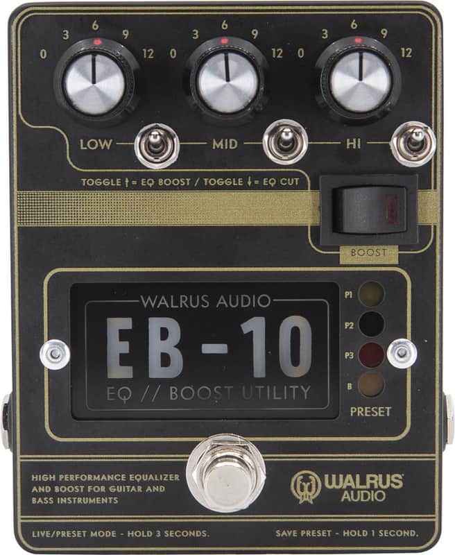 Walrus Audio EB-10 Preamp/EQ/Boost Pedal - Black image 1