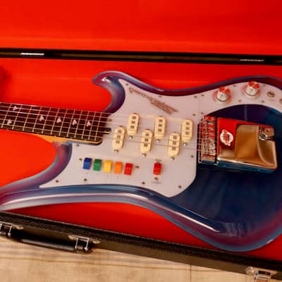 Teisco  Spectrum 5  1990 - Frosted Blue Acrylic image 10