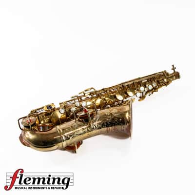 Vintage 1920 King "The King" Alto Saxophone - Brushed Gold Plate image 3