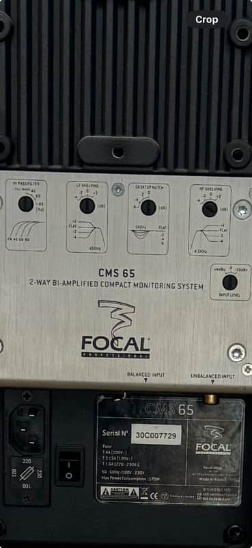 Focal CMS65 6.5" Powered Monitor (Pair) 2010s - Gray image 1