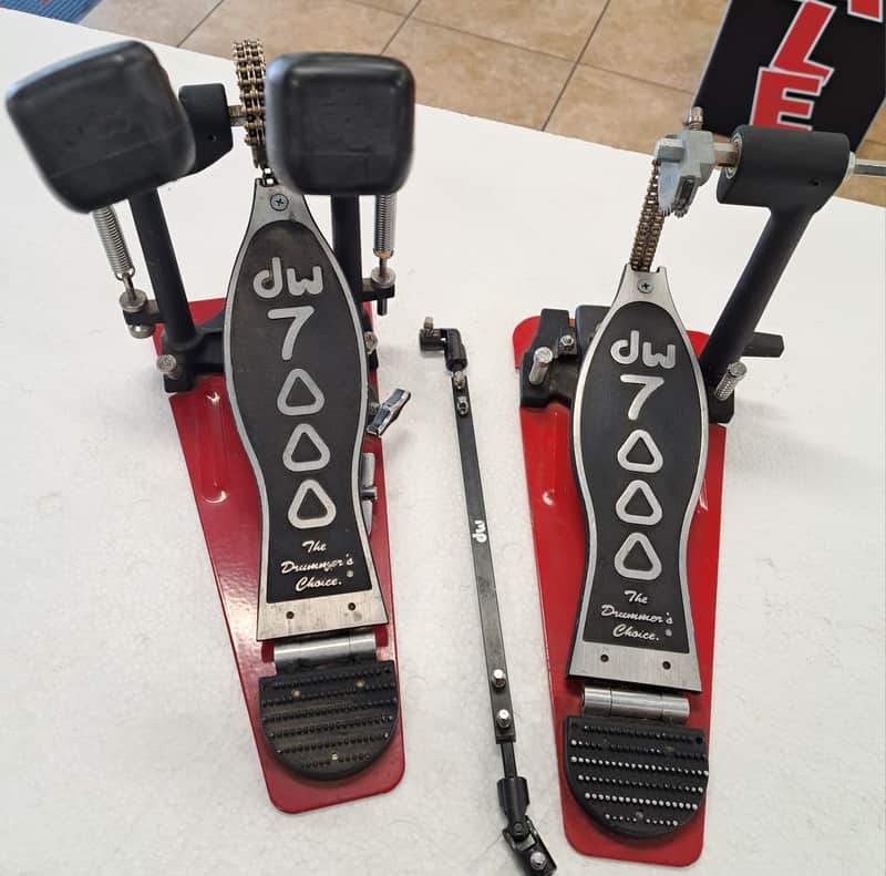 DW 7000 Series Double Bass Drum Pedal RED image 1