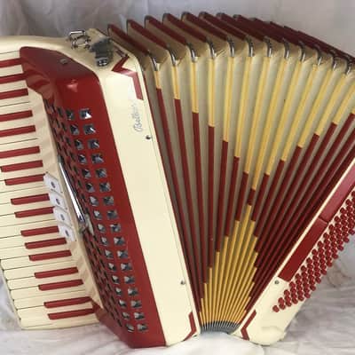 8183 - Ivory Garnet Bellcordion Piano Accordion LM 41 120 image 1