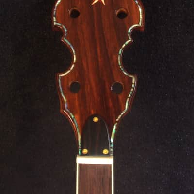 Handcrafted 5 String Banjo Neck, Solid Mahogany MOP & Abalone Eagle Inlay, Heel Carved, Bruce Wei BN-2026 image 2