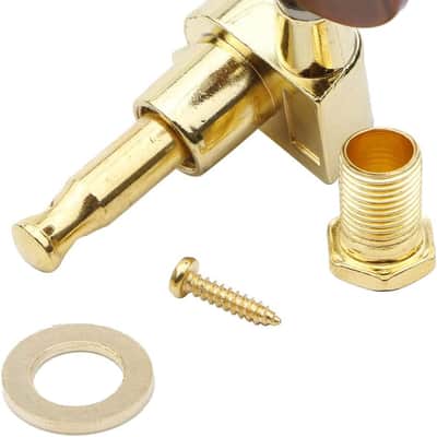 3R 3L Semi-Closed Golden Guitar String Tuners Tuning Keys Pegs Machine Heads Knobs Locking Tuners for Acoustic, Electric Guitar image 2