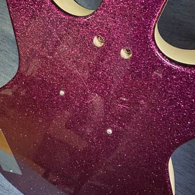 Danelectro Convertible 1990s - Magenta Sparkle image 7
