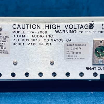Summit Audio TPA-200B Dual Tube Mic Preamp • MINT • Tested image 3