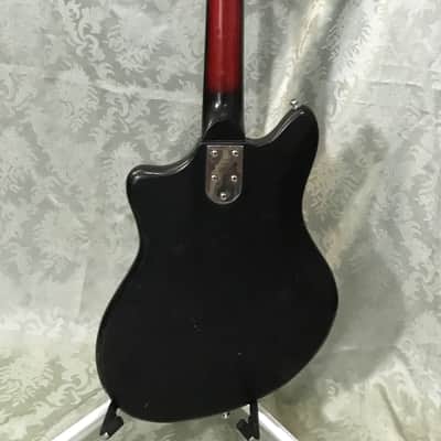 Teisco Kawai Tuxedo Bass Guitar - Short Scale - Vintage Chipboard Bass Case - 1968 image 4