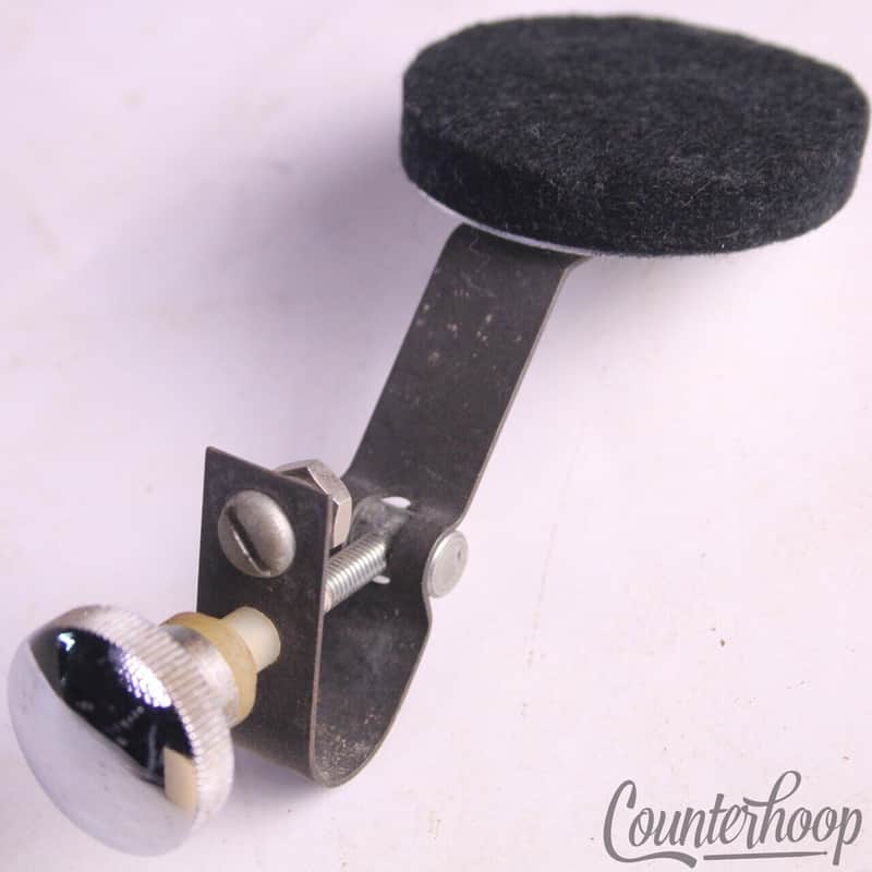 *Ludwig Muffler Black Felt Chrome Round Knob Snare/Tom Drum Vintage 70s-80s USA* image 1