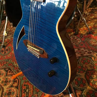Rare ESP Eclipse SA - TL-6 Style Blue Trans Flamed Maple Semi Hollow Made in Japan MIJ image 5