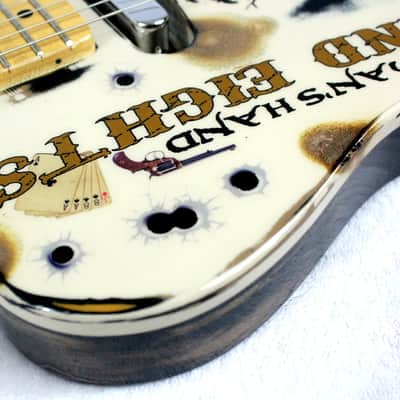Custom Painted and Upgraded Fender Squier Telecaster Affinity Series - Custom Aged and Worn With Graphics image 16