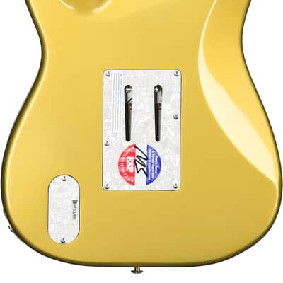 ESP LTD Javier Reyes JRV-8 Electric Guitar (with Case), Metallic Gold image 8