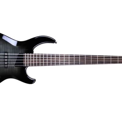 MTB Kingston Saratoga 5-String Electric Bass Guitar Trans Black Burst image 4